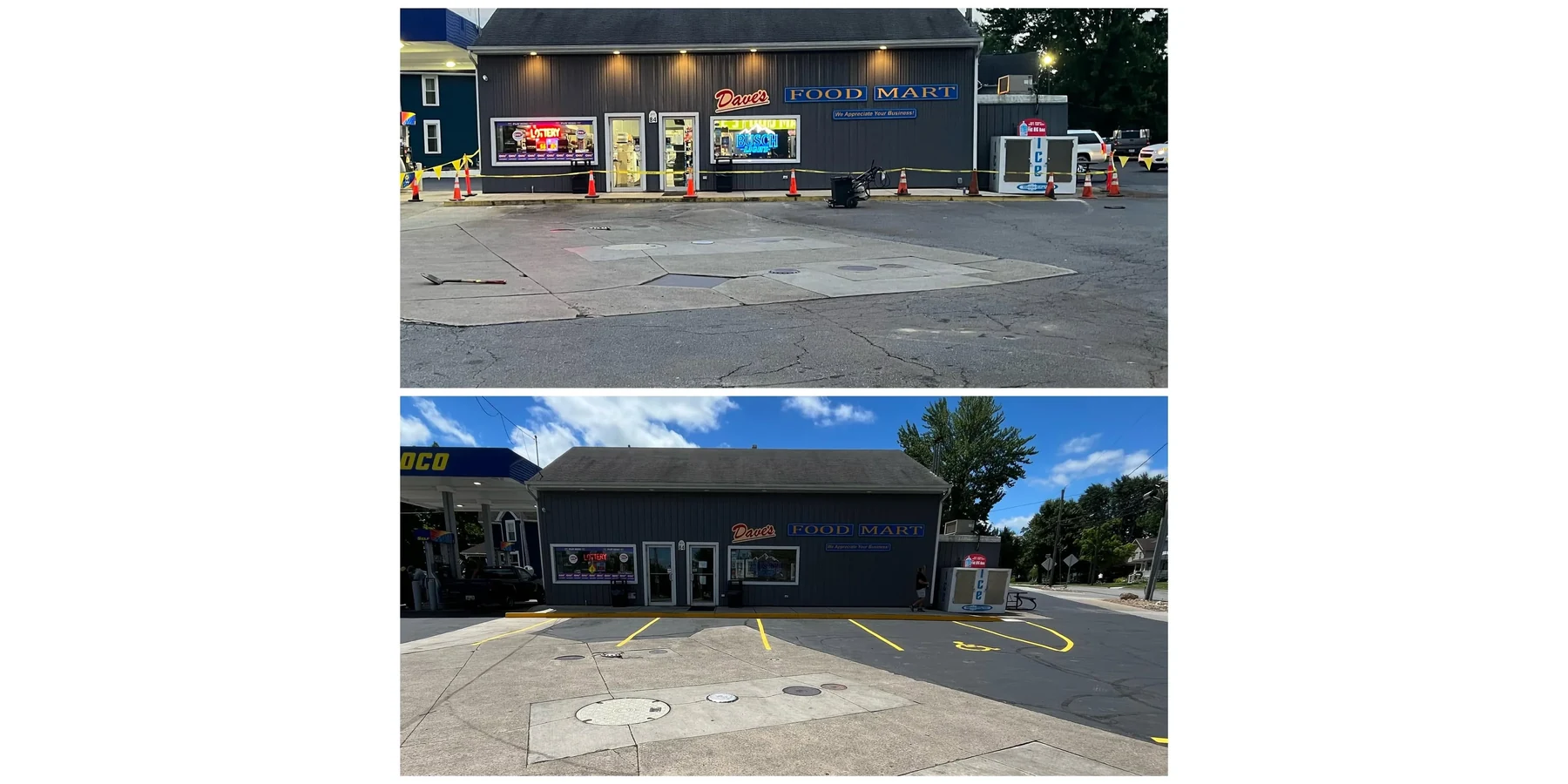 Line striping removal